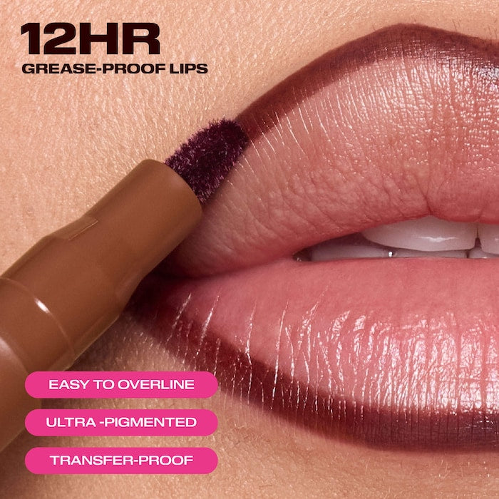 HUDA BEAUTY 
Kiss Me Lip Contour Stain and Lip Jelly Gift Set Color: Pink Nude - neutral brown and sheer rosy pink