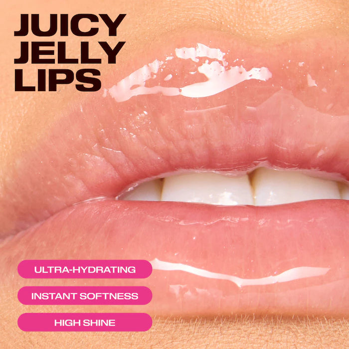 HUDA BEAUTY 
Kiss Me Lip Contour Stain and Lip Jelly Gift Set Color: Pink Nude - neutral brown and sheer rosy pink
