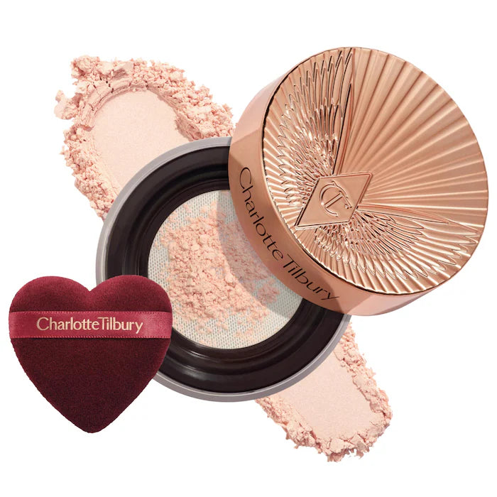 Charlotte Tilbury 
Airbrush Flawless Blur Loose Setting PowderColor: Brightening Peach - ultra brightening for medium skin tones, soft brightening for tan-deep skin tones