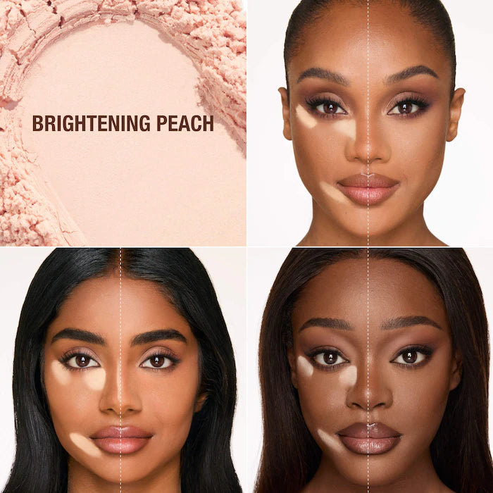Charlotte Tilbury 
Airbrush Flawless Blur Loose Setting PowderColor: Brightening Peach - ultra brightening for medium skin tones, soft brightening for tan-deep skin tones