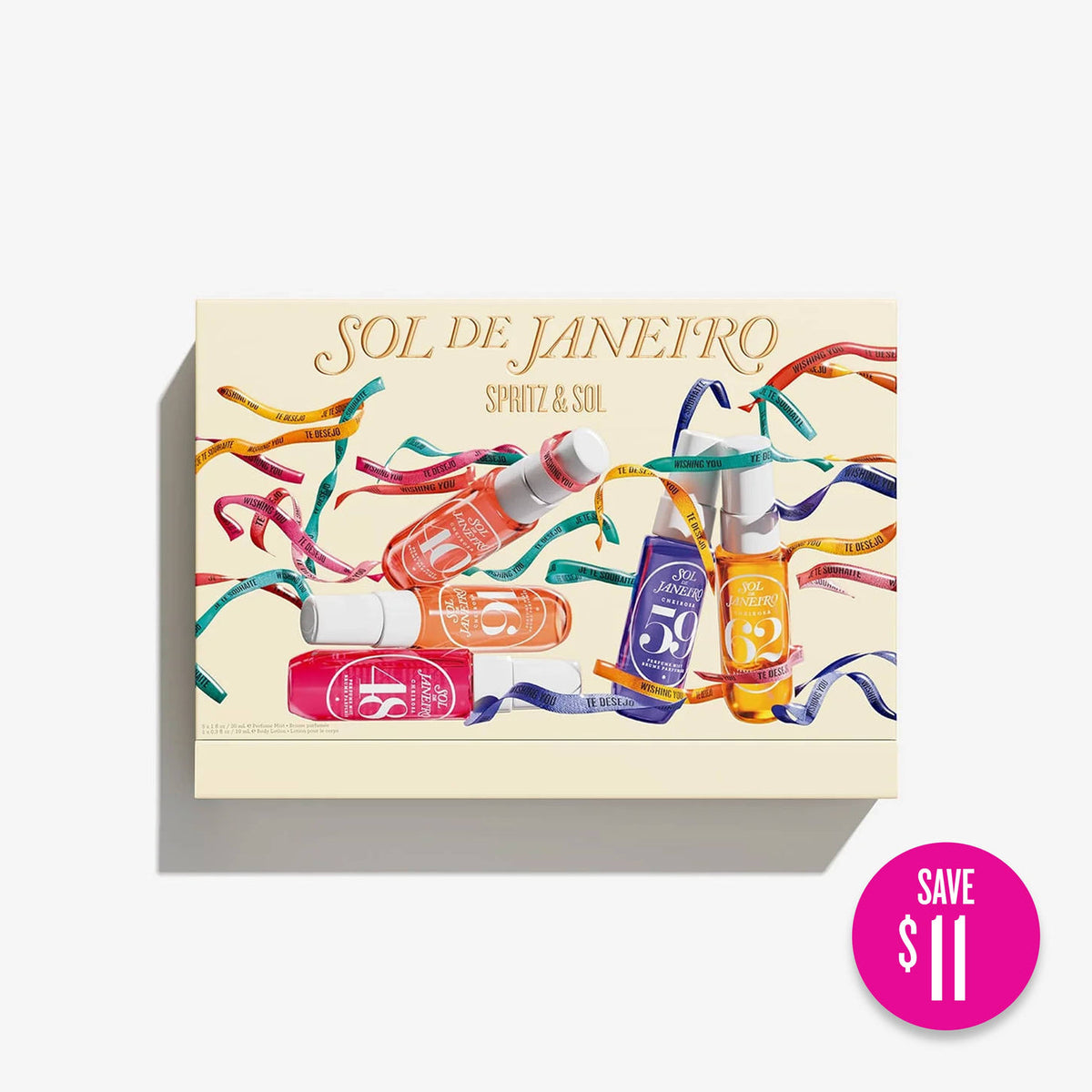 SOL DE JANEIRO Spritz & Sol
Spritz & Sol A limited-edition, ready-to-gift set of five travel-sized perfume mists.