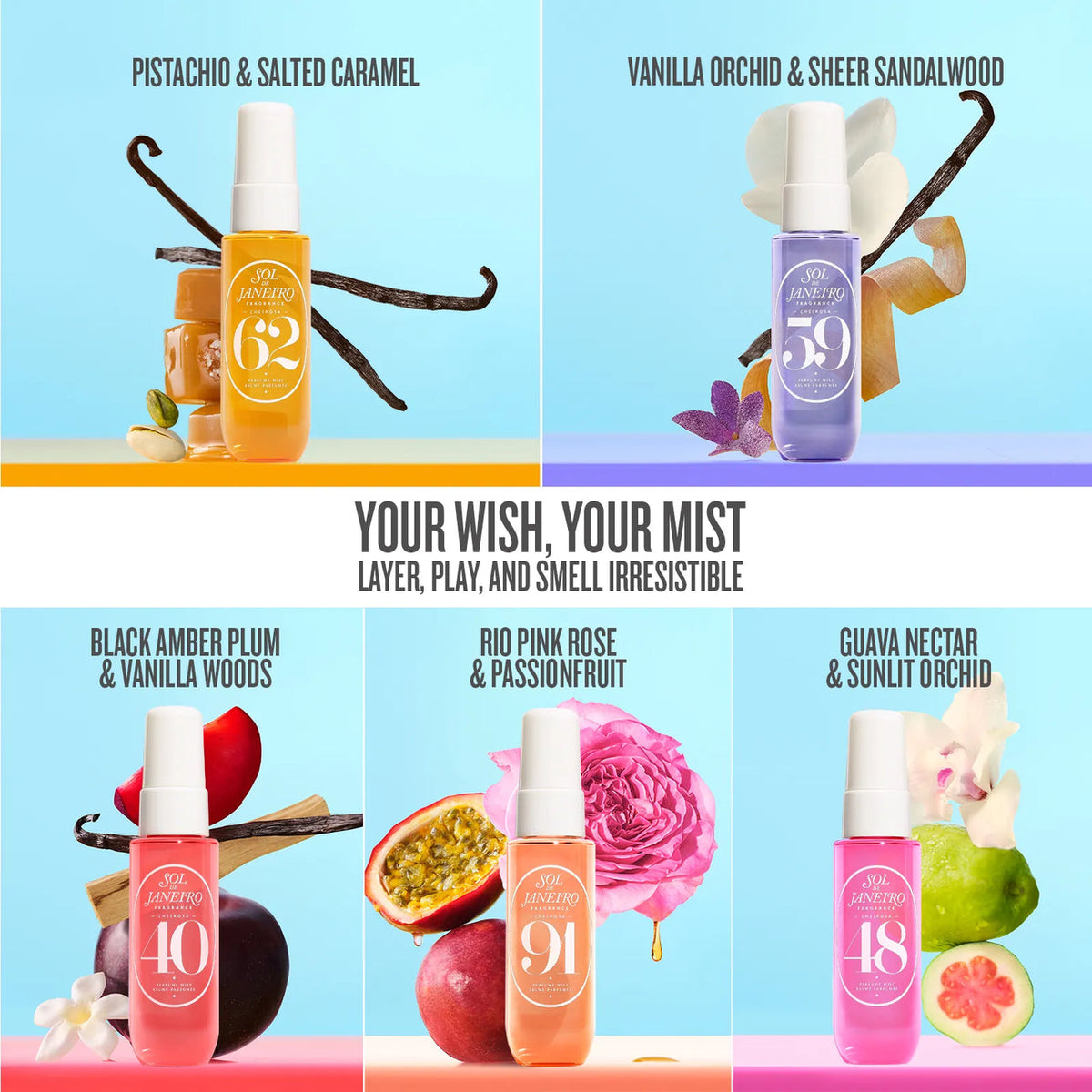 SOL DE JANEIRO Spritz & Sol
Spritz & Sol A limited-edition, ready-to-gift set of five travel-sized perfume mists.