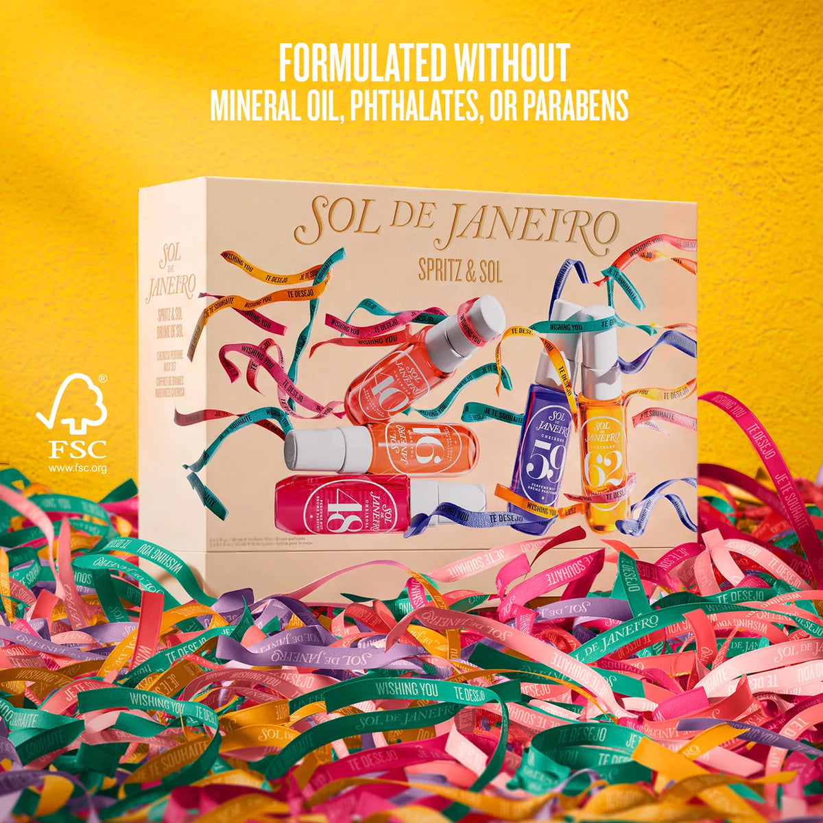 SOL DE JANEIRO Spritz & Sol
Spritz & Sol A limited-edition, ready-to-gift set of five travel-sized perfume mists.