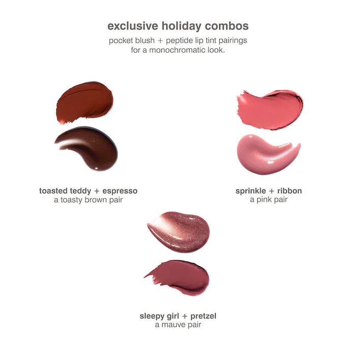 RHODE Pocket Pair Limited Edition Lip + Cheek Set  Color: sleepy girl + pretzel - a mauve pair