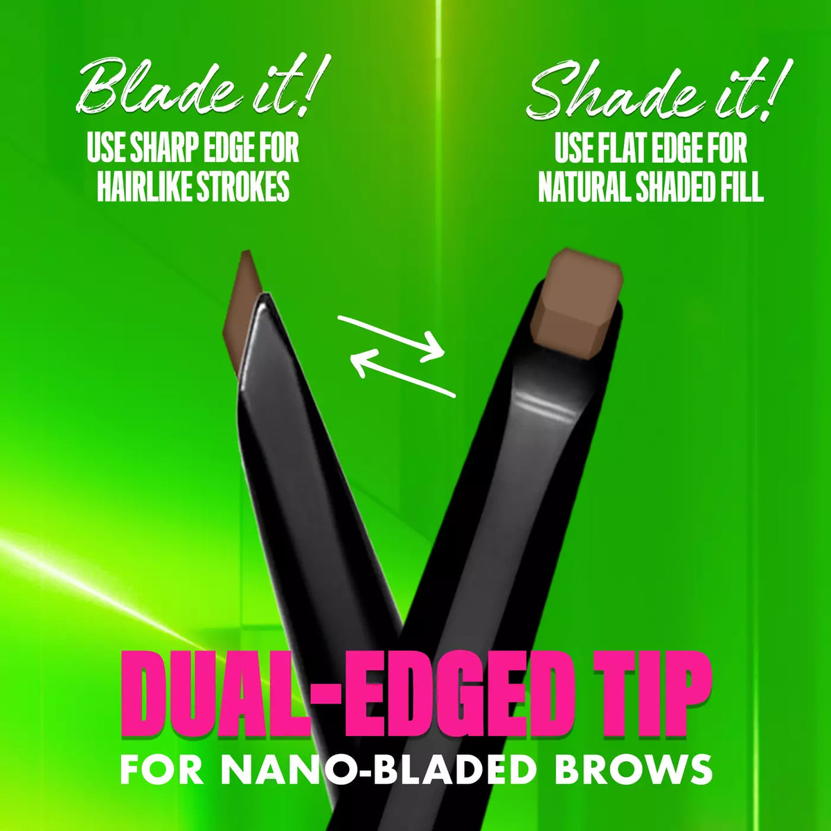 NYX Blade & Shade Nano Brow Pencil
 Dual-edged brow pencil for precisely filled + naturally shaded  brows in twelve colors Taupe