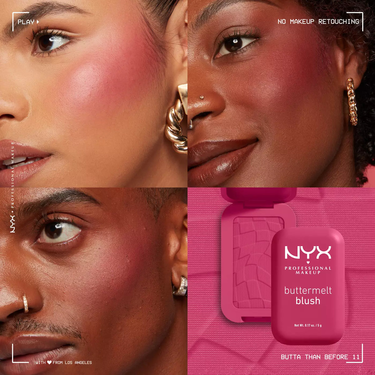 Buttermelt Blush
NYX High pigment buttery soft powder blush. Fade & transfer resistant with up to 12HR wear shade:11 butta than before