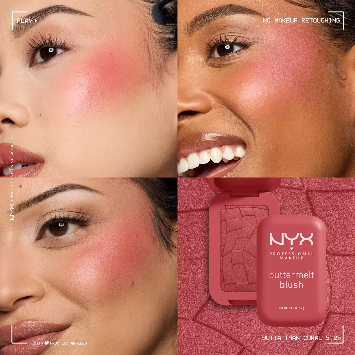 Buttermelt Blush
NYX High pigment buttery soft powder blush. Fade & transfer resistant with up to 12HR wear Colo:5.25 Butta than Coral