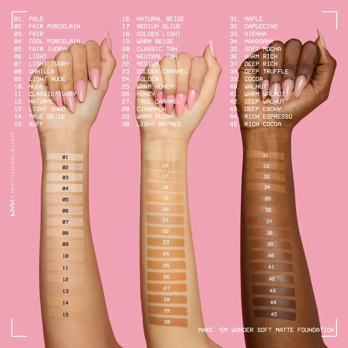 NYX Make ‘Em Wonder™ Soft Matte Buildable Foundation :NUDE