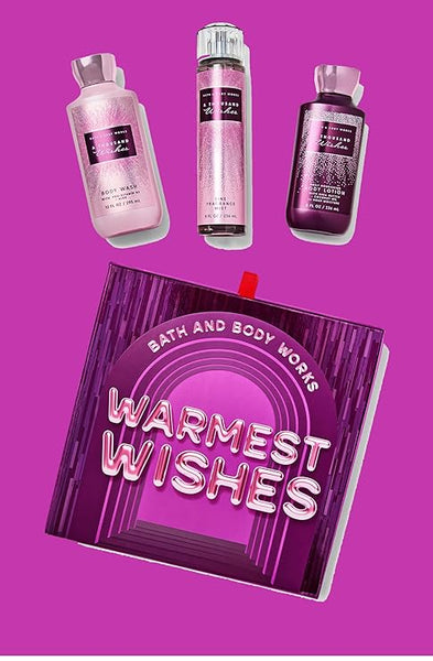 BATH AND BODY WORKS SET OF 3 PCS MIST BODY LOTION,BODY (MIST,& SHOWER GEL)- A THOUSAND WISHES