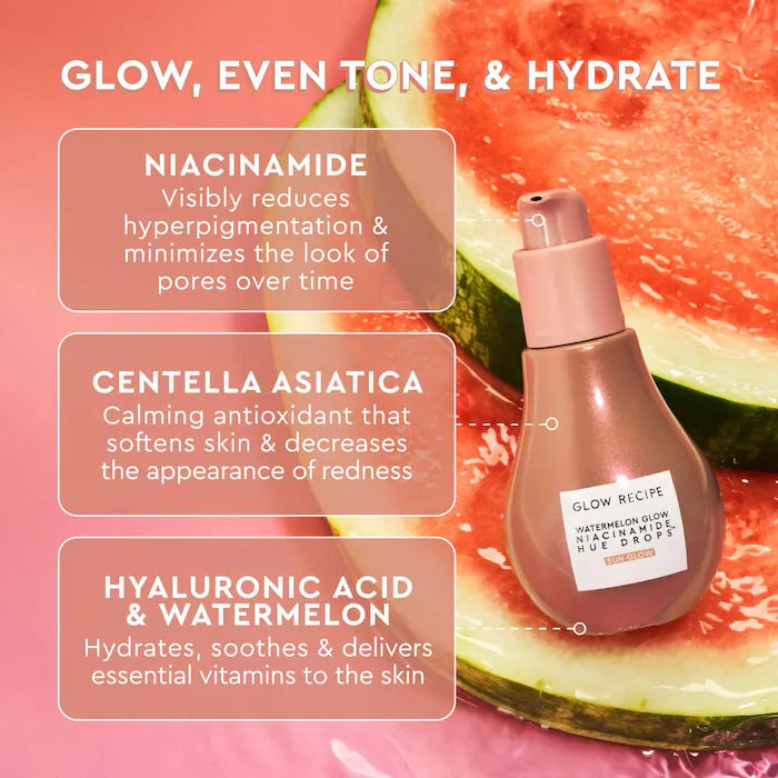Glow Recipe  Watermelon Glow Niacinamide Hue Drops Serum-SUN GLOW