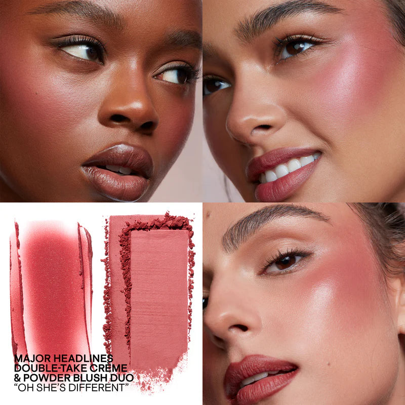 PATRICK TA  Major Headlines Double-Take Crème & Powder Blush Duo-OH SHES DIFFERENT DEEP PLUMP