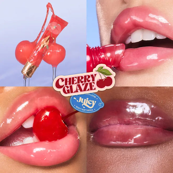UNREAL LIPS HEALTHY GLOW NECTAR OIL JUICYLICIOUS CHERRY GLAZE Red tinted lip oil with a juicy cherry scent.