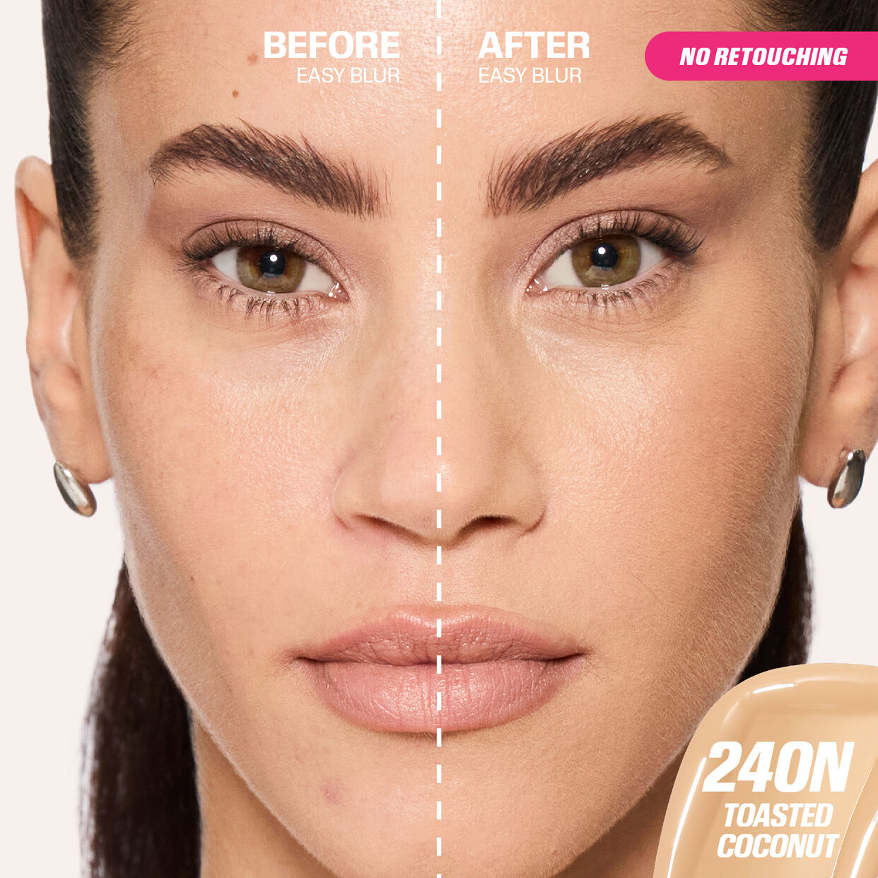 Easy Blur Natural Airbrush Foundation with Niacinamide TOASTED COCONUT 240N- 30ML