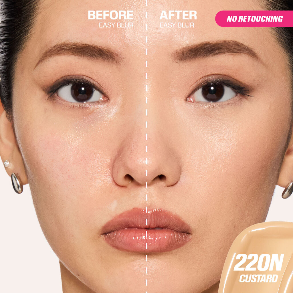 Huda Beauty Easy Blur Natural Airbrush Foundation with Niacinamide 30ml - Custard 220N