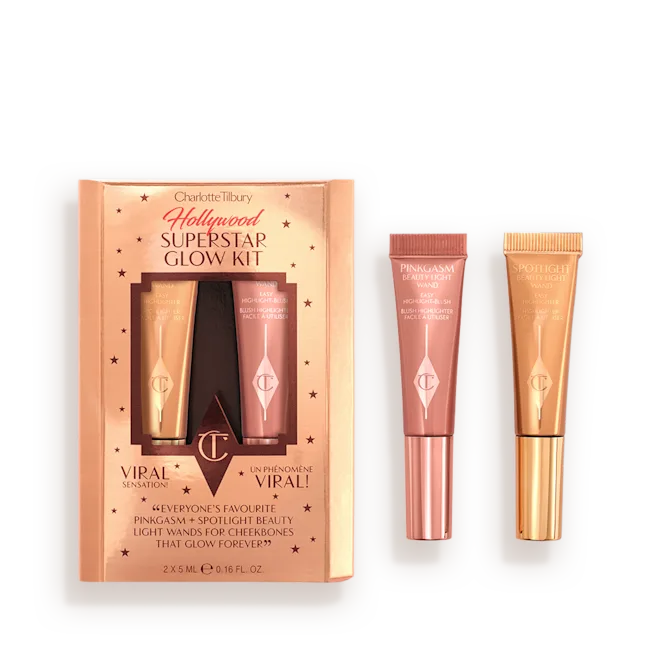 CHARLOTTE TILBURY HOLLYWOOD SUPERSTAR GLOW KIT TRAVEL SIZE CHEEK KIT