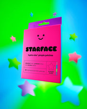 STARFACE party pack Absorbs. Shrinks. Protects.  100% hydrocolloid pimple protectors in four bright colors