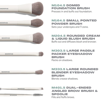 MORPHE Along for the Glide 6-Piece Travel Brush Set
