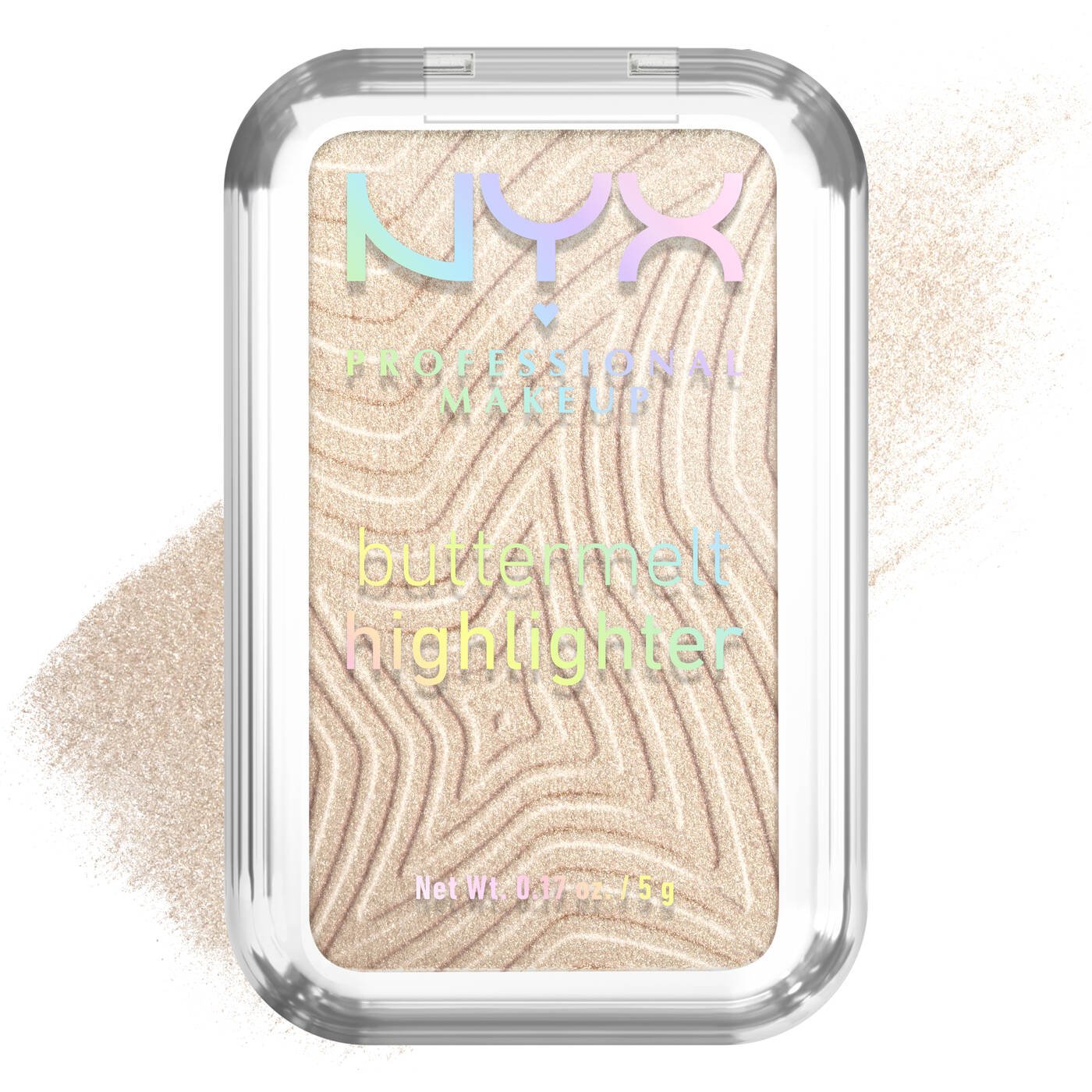 NYX BUTTERMELT HIGHLIGHTER Butter smooth glowy highlighter in eight shades-BRIGHT& BUTTA LIGHT CHAMPAGNE