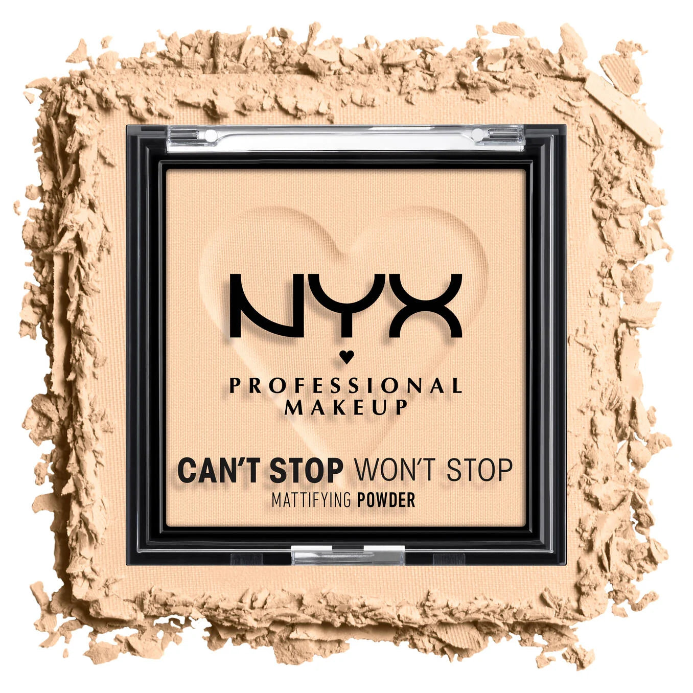 NYX Can't Stop Won't Stop Mattifying Pressed Powder Lightweight Pro Mattifying Face Powder- LIGHT
