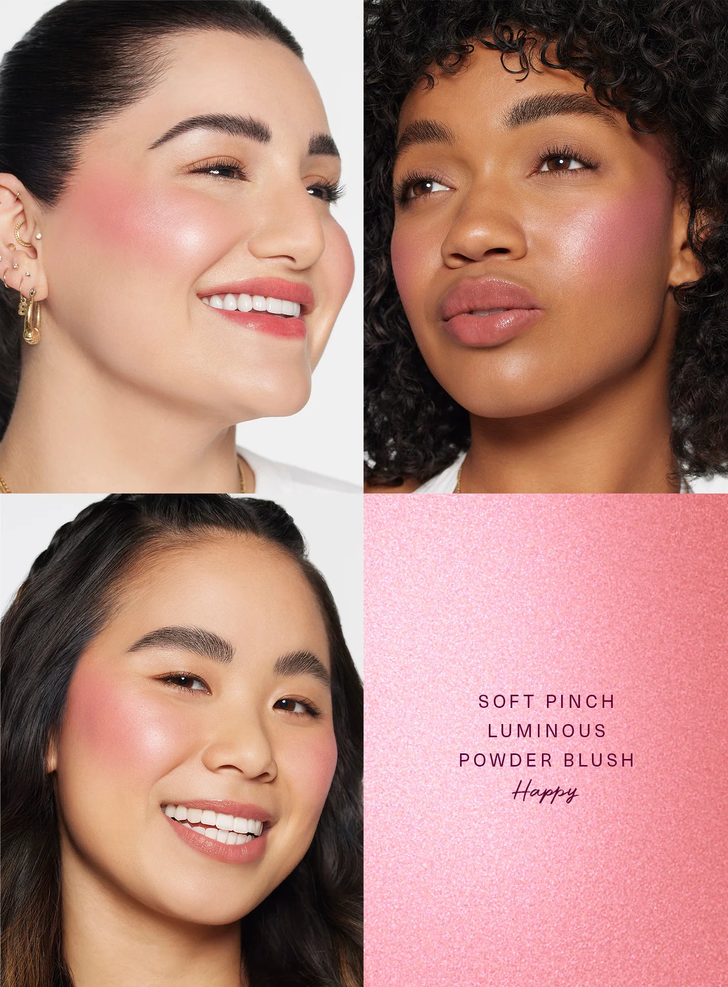 RARE BEAUTY SOFT PINCH LUMINOUS POWDERBLUSH HAPPY