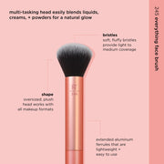 REAL TECHNIQUES EVERYTHING FACE BRUSH for foundation+ powder+ bronzer