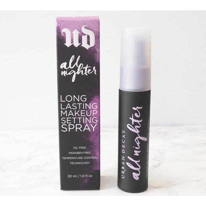 URBAN DECAY  ALL NIGHTER LONG LSTING MAKEUP SETTING SPRAY UP TO 16H WEAR TEMPERATURE CONTROL TECHNOLOGY LIGHTWEIGHT- 30ML