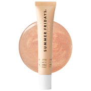 Summer Fridays 
Lip Butter Balm Treatment for Hydration + Nourishing Shine.                              Color: Toasted Marshmallow - sheer golden shimmer + toasted marshmallow flavor
