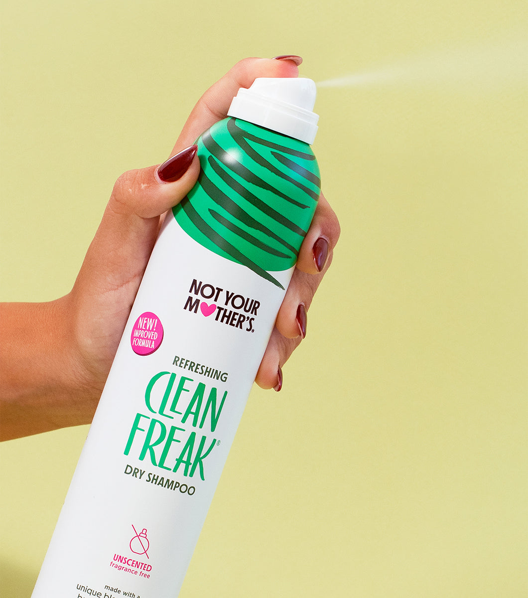 NOT YOUR MOTHER'S Clean Freak
Unscented Dry Shampoo

Refreshing