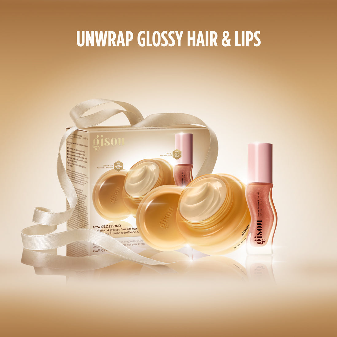 GISOU Gloss Duo Set ( Hair Mask & Lip Oil)