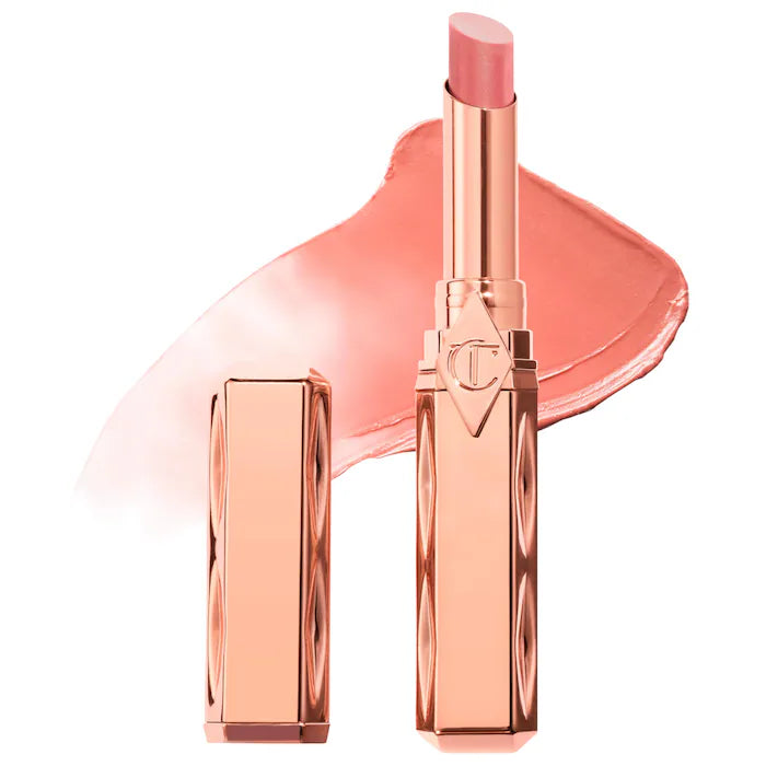 Charlotte Tilbury 
Pillow Talk Long Lasting Blush Balm Sheer Lip TINT Color: Pillow Talk - a sheer nude-pink tint