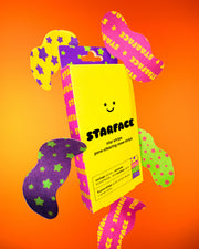 star face  strips unclogs. removes. soothes.
colorful pore strips for removing blackheads and unclogging pores