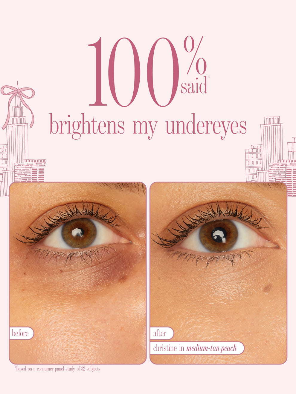 TARTE face card never declines CC undereye & brush Shade: Light medium peach