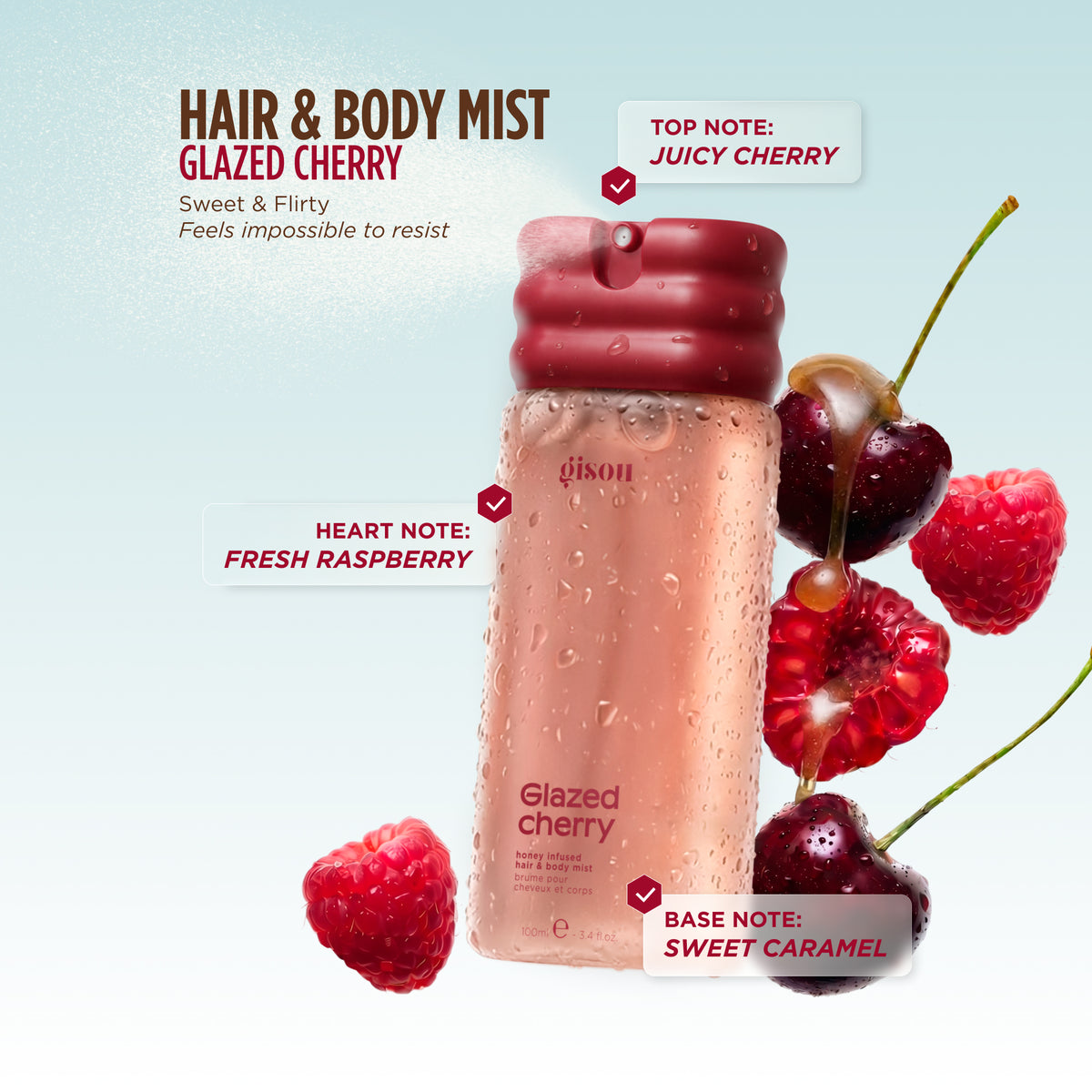 GISOU SUMMER ESSENTIAL GLAZED CHERRY