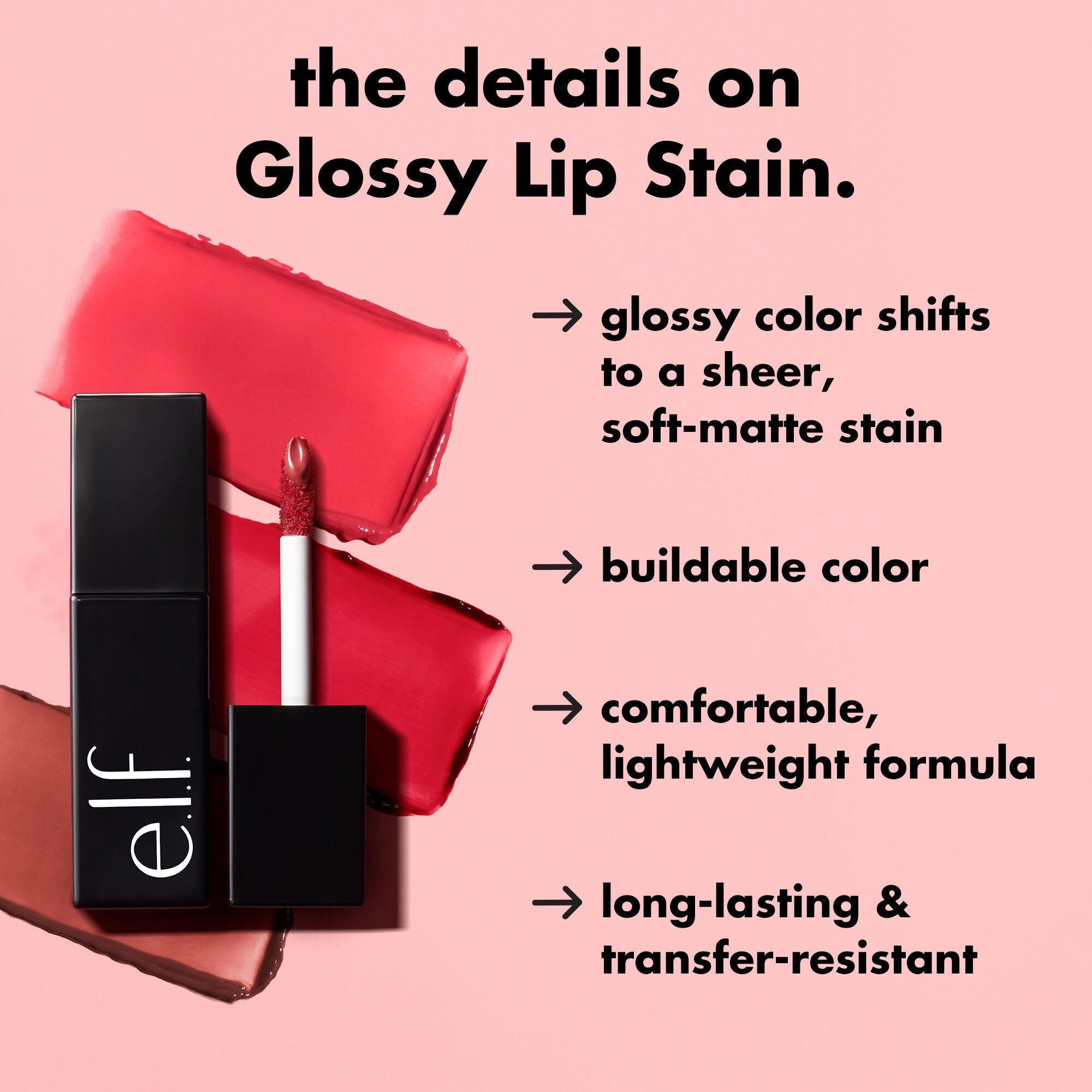 ELF Glossy Lip StainA long-lasting lip stain that gives lips a sheer pop of color and subtle gloss -SPICY SIENNA