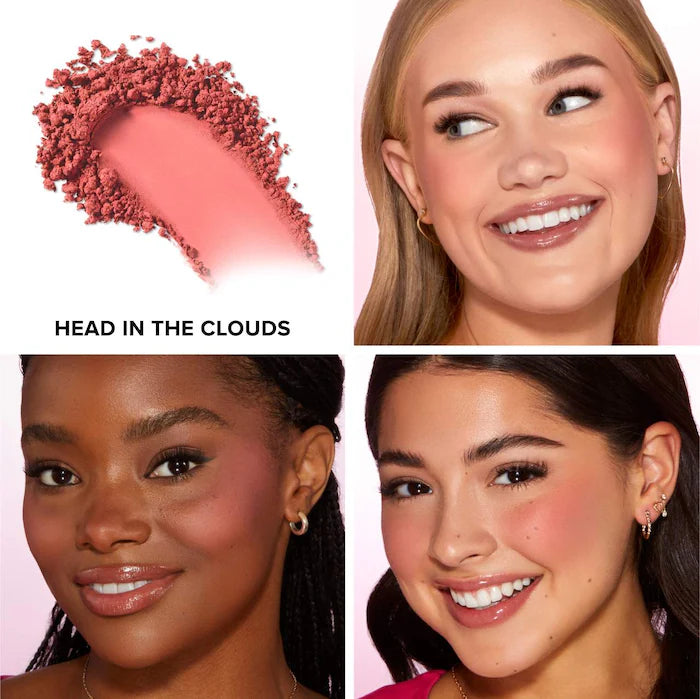 Too Faced 
Cloud Crush Blurring Powder Blush.             Color: Head In The Clouds - dusty muted pink