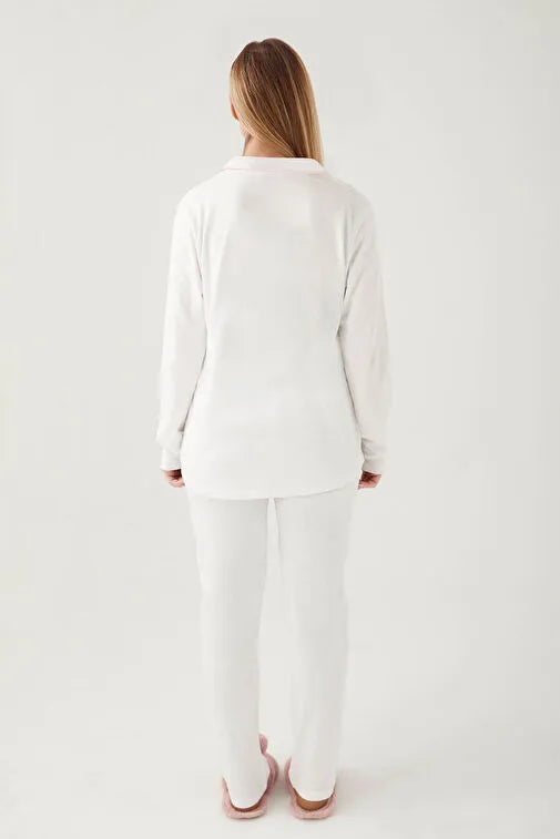 Pierre Cardian Women's Cream Shirt Pajamas