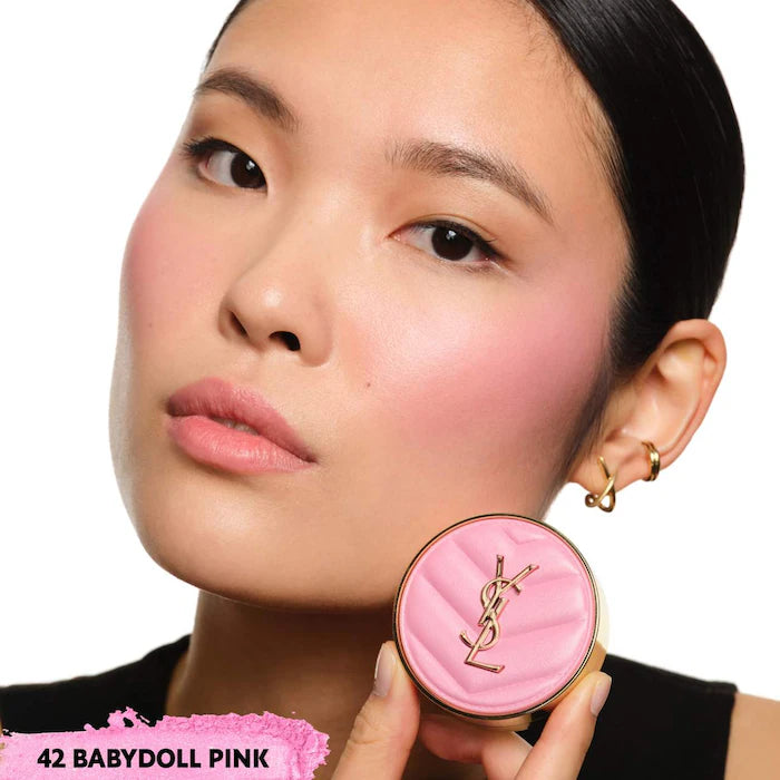 Yves Saint Laurent 
Make Me Blush 24H Buildable Powder Blush. Color: 42 Babydoll Pink - cool baby pink satin