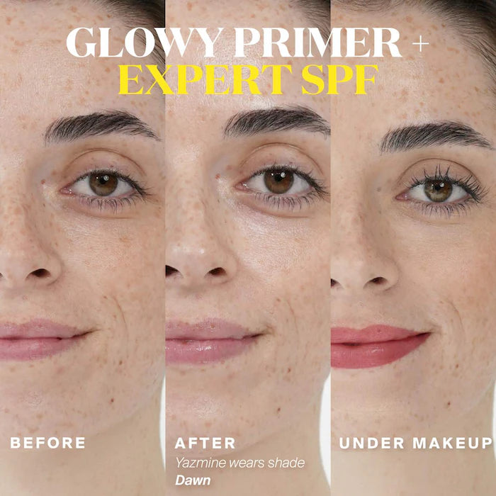 Supergoop! 
Glowscreen SPF 40 Sunscreen with Hyaluronic Acid + Niacinamide. COLOR: Dawn / 50 mL - pink pearl