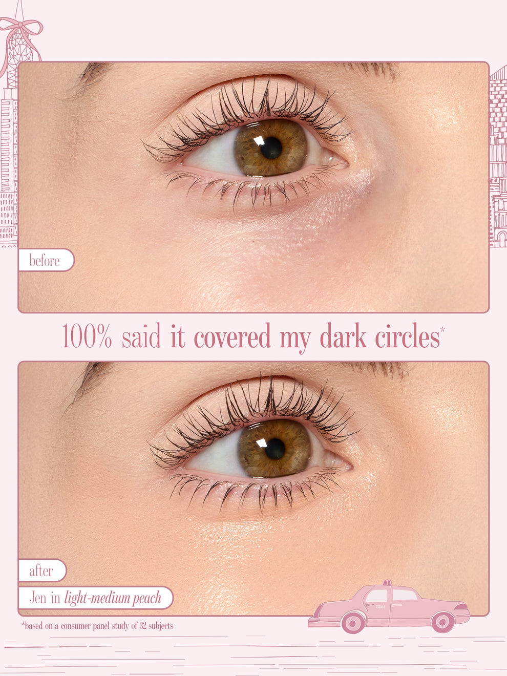 TARTE face card never declines CC undereye & brush Shade: Light medium peach