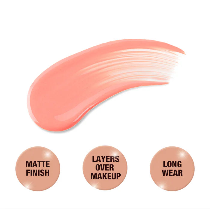 Charlotte Tilbury 
Matte Beauty Blush Wand Color: Pink Pop - matte pink