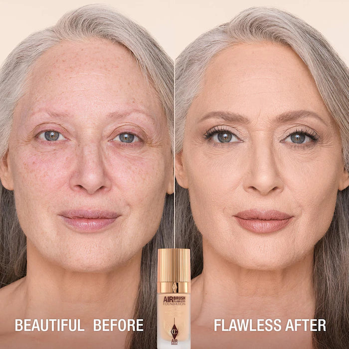Charlotte Tilbury 
Airbrush Flawless Blurring & Matte Full Coverage Foundation-Color: 4 Cool - fair with cool undertones