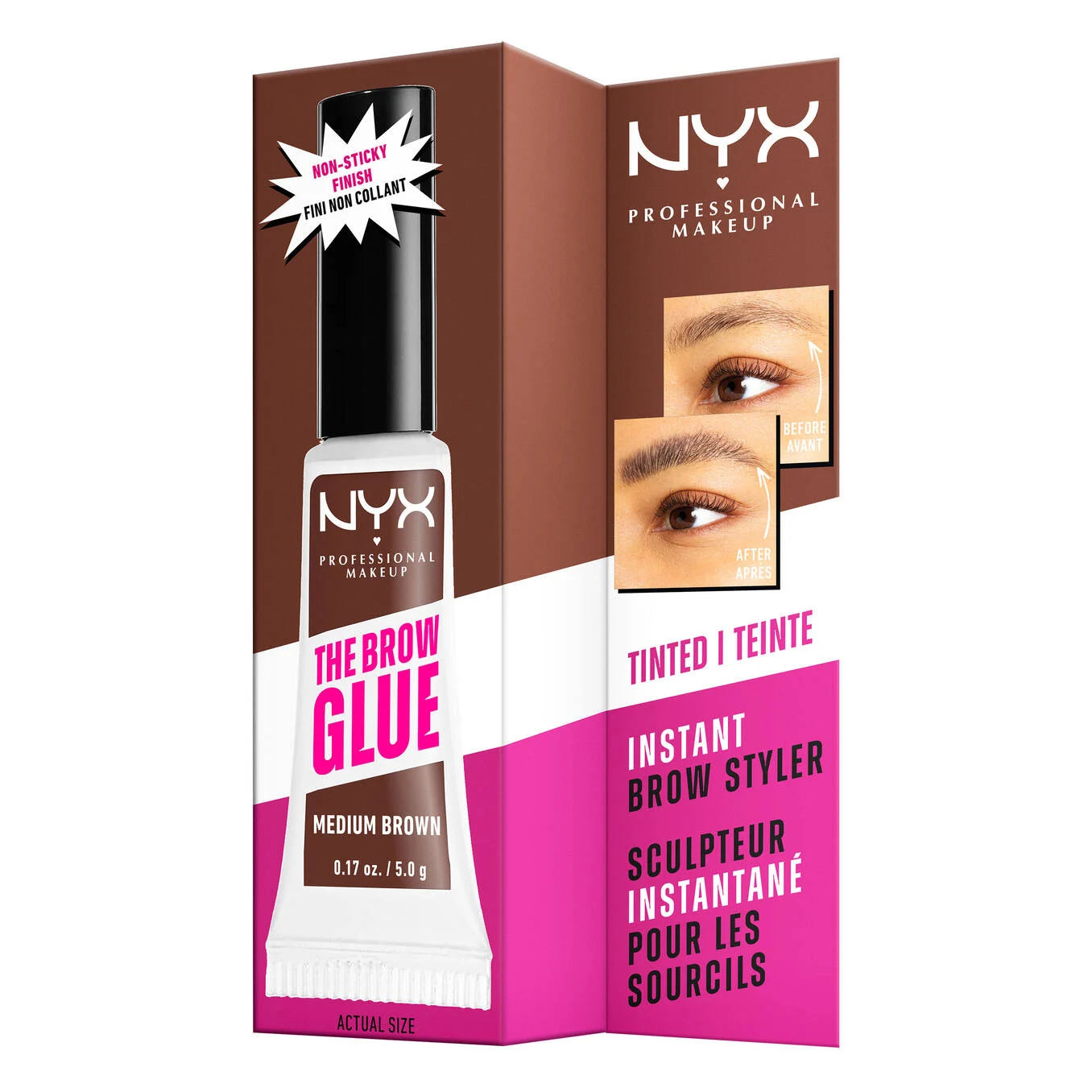 NYX THE BROW GLUE INSTANT BROW STYLER
Long-hold eyebrow glue-MEDIUM BROWN