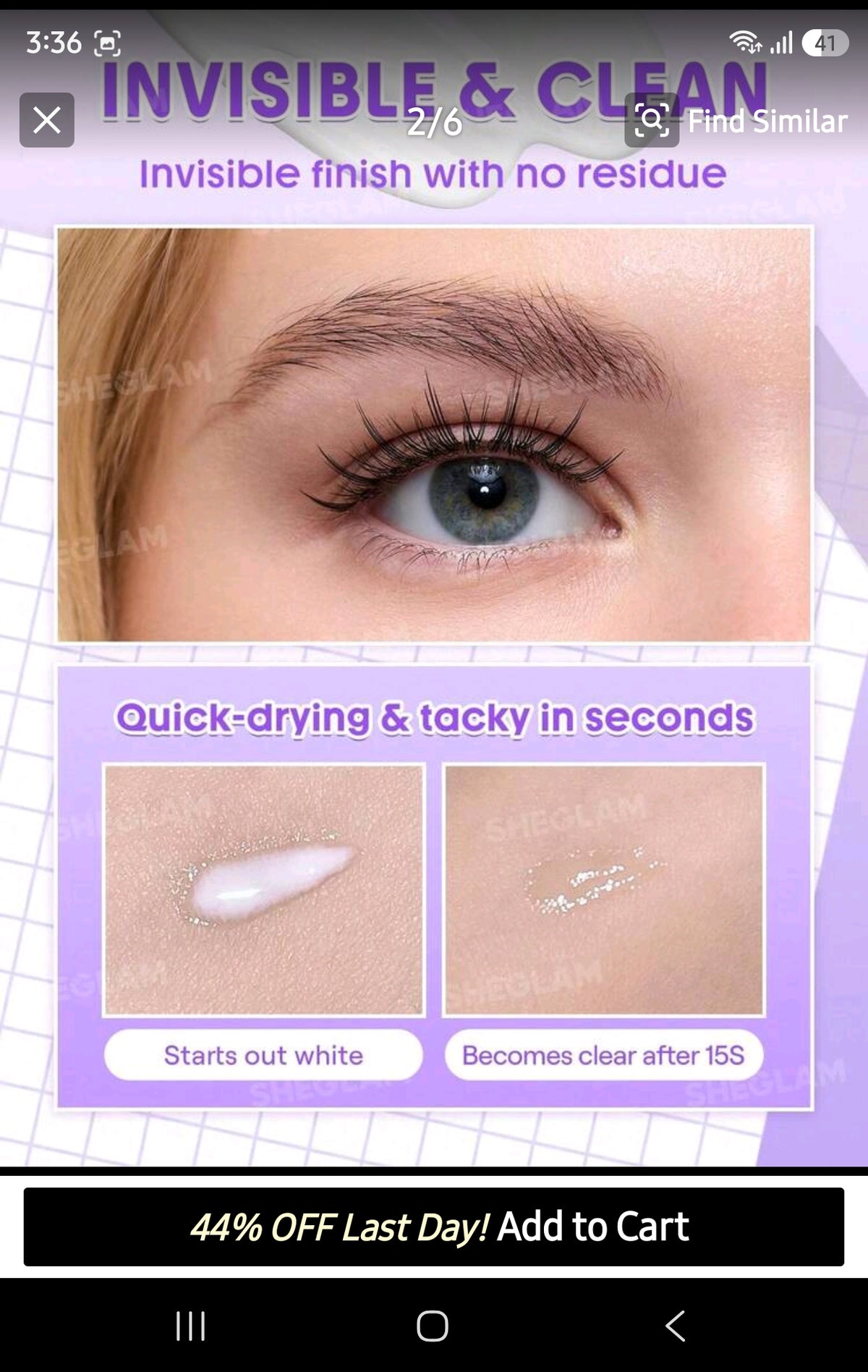 SHEGLAM Longwear Invisible Hold Lash Glue-Clear Brand Beauty Cosmetic Makeup For Women And Girls