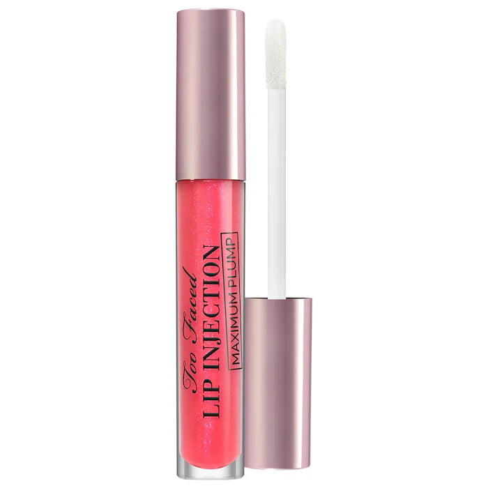 Too Faced 
Lip Injection Maximum Plump Extra Strength Hydrating Lip Plumper Color: Yummy Bear - red pink with hot pink pearl