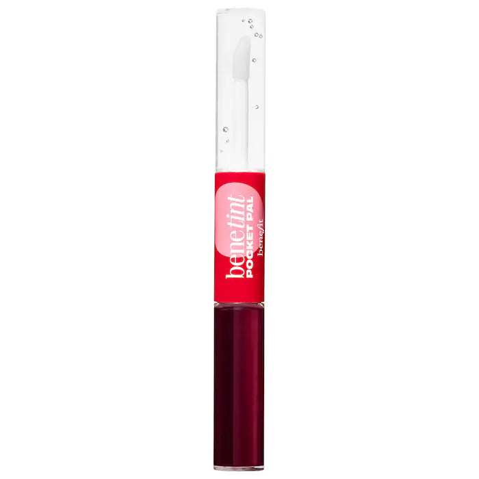 Benefit Cosmetics 
Benetint Pocket Pal Dual-Ended Longwear Lip Stain & Gloss Color: Original Rose - rose-tinted lip stain & clear gloss