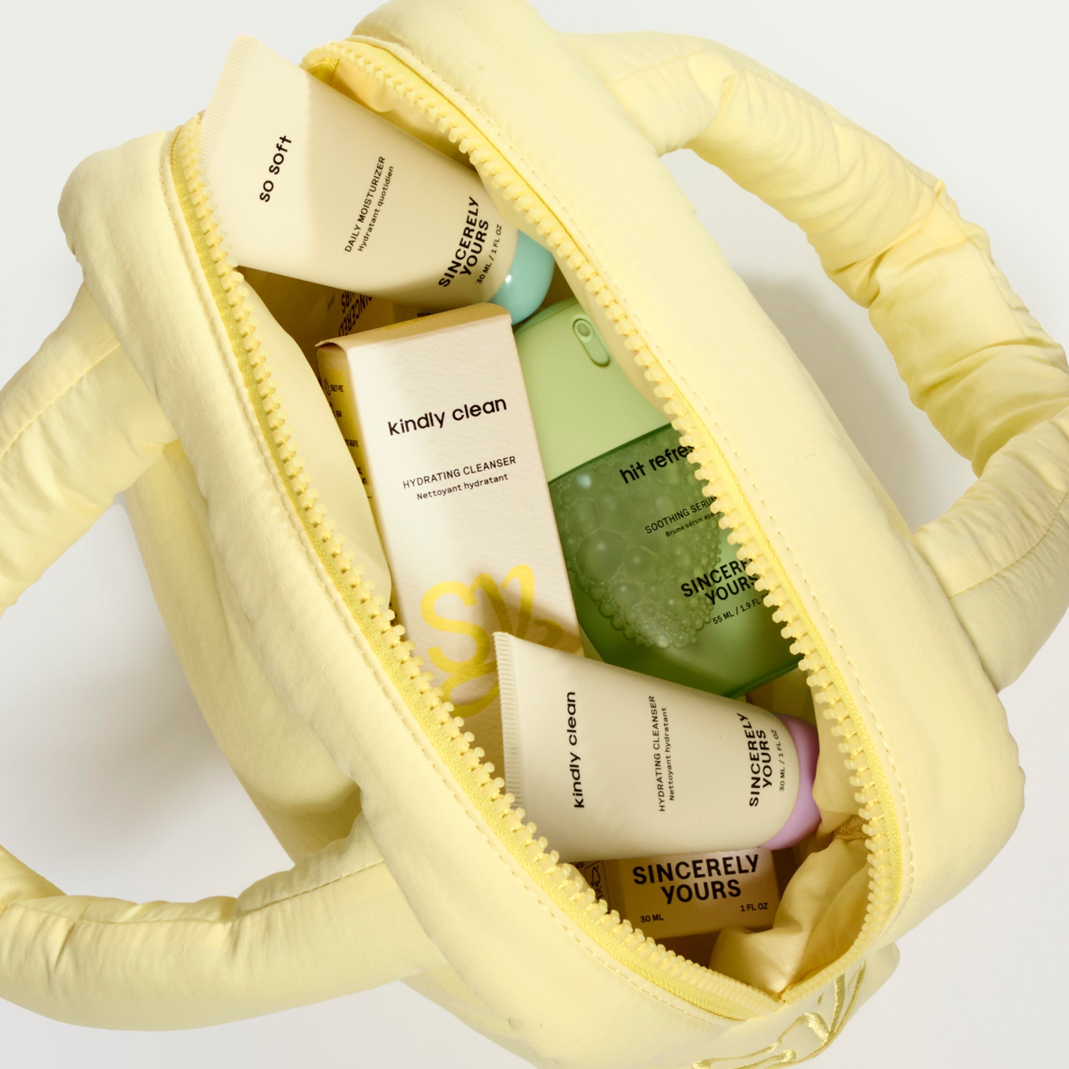 SINCERELY YOURS SET 3pcs WITH BAG( serum + moisturizer + cleanser)