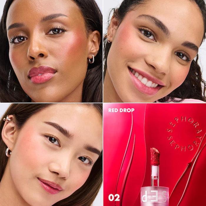 SEPHORA COLLECTION 
Cheek & Lip Long-Lasting Gel Tint Color: 02 Red Drop - true neutral red