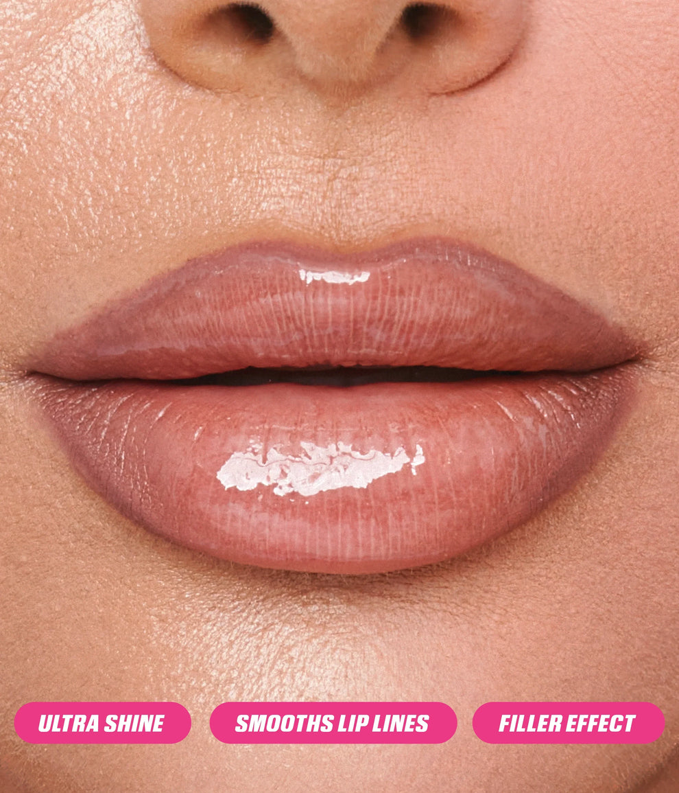 HUDA BEAUTY FAUX FILLER EXTRA SHINE LIP GLOSS-COLOR UUU-BABY