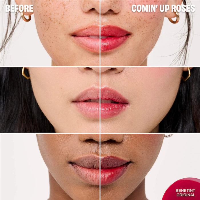 Benefit Cosmetics 
Benetint Pocket Pal Dual-Ended Longwear Lip Stain & Gloss Color: Original Rose - rose-tinted lip stain & clear gloss