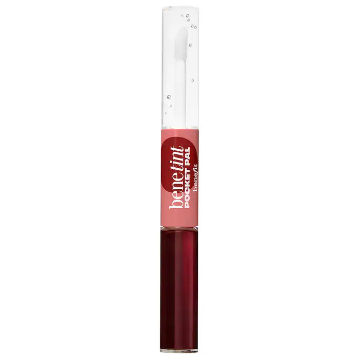 Benefit Cosmetics 
Benetint Pocket Pal Dual-Ended Longwear Lip Stain & Gloss Color: Dark Cherry - dark cherry- tinted lip stain & clear gloss